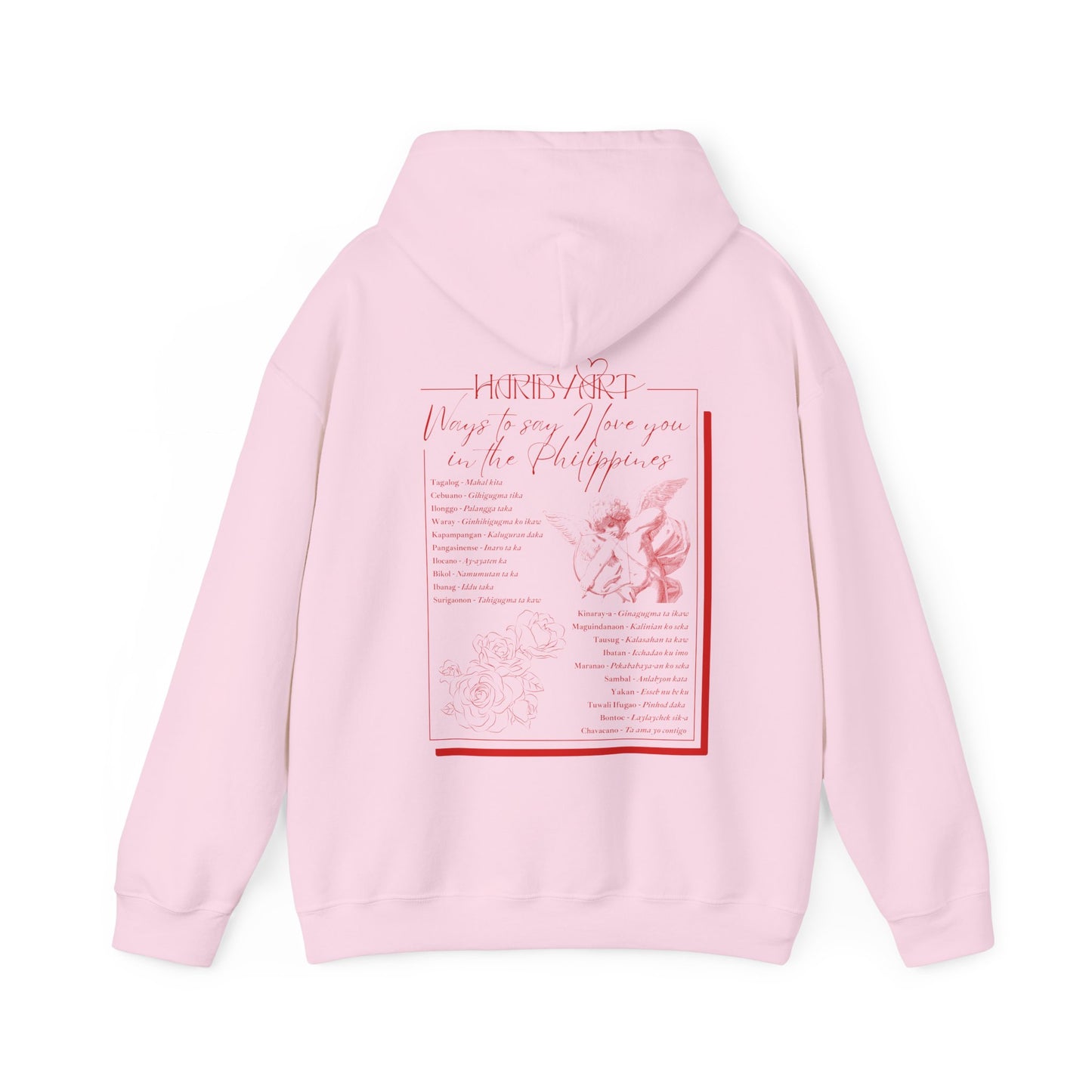 Pink Ways to Say I Love You in the Philippines Hoodie | Original Design