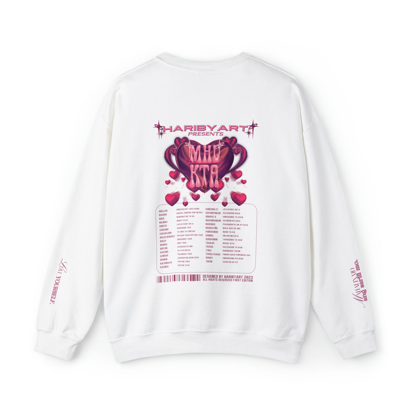 White MHL KTA Sweatshirt | Ways to Say I Love You in the Philippines